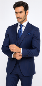 Rossi Man BOND RM1782 Slim Fit 3-Piece Suit – Modern Men’s Formalwear