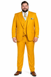 Rossi Man ELI RM103 Bold Yellow 3-Piece Suit – Men’s Formalwear
