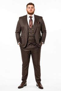 Rossi Man BOND RM1753 Slim Fit 3-Piece Suit – 1-Button Peak Lapel Men’s Formalwear