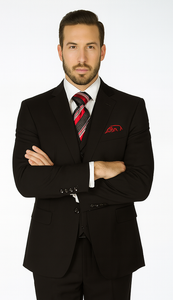 Rossi Man CYRUS RM101 Black 3-Piece Suit – Classic Men’s Formalwear