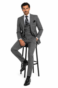 Rossi Man Men’s Dress Suit | Classic Rossiman Formalwear for Timeless Style – Italian Tailored Slim Fit Suit