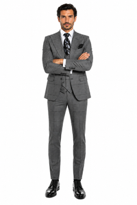 Rossi Man Men’s Dress Suit | Classic Rossiman Formalwear for Timeless Style – Italian Tailored Slim Fit Suit