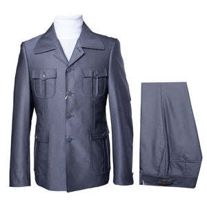 Rossi Man DUKE RM1767 Slim Fit 3-Piece Steel Grey Suit – Modern Formalwear for Men