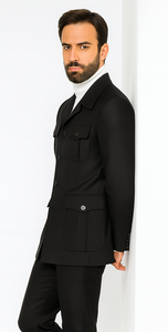 Rossi Man DUKE RM1769 Slim Fit Black 3-Piece Suit for Men – Modern Mens Formalwear