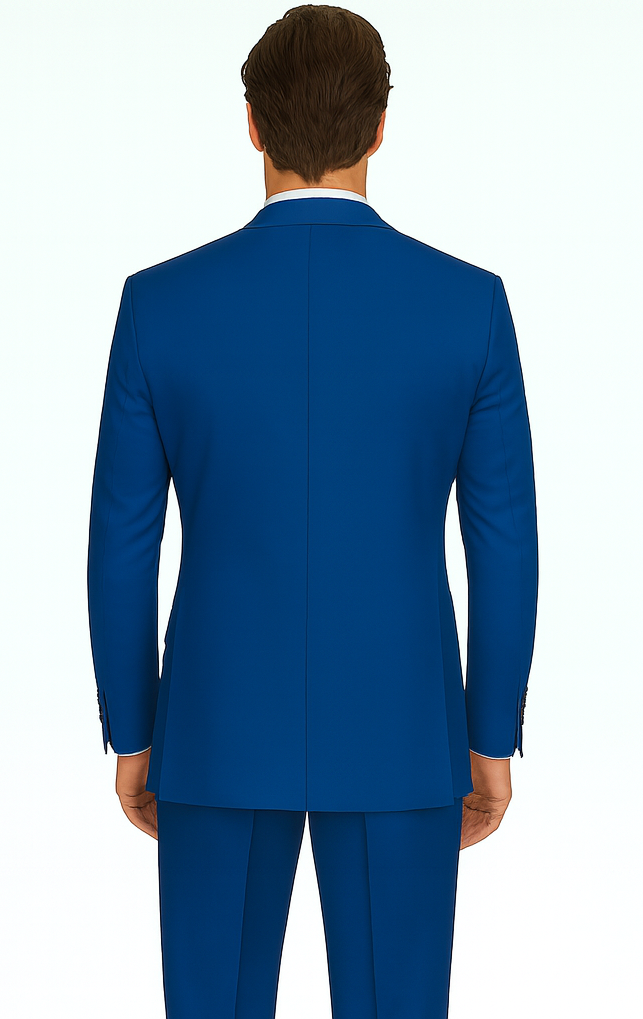 Rossi Man ELI RM110 Royal Blue 3-Piece Suit – Slim Fit Men’s Formalwear