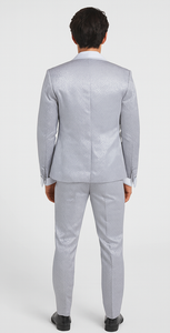 Rossi Man FORD RM1915 Men’s Slim Fit 3-Piece Silver Suit – Modern Formalwear for Events
