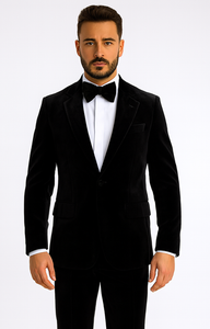 Rossi Man LEO RM1575 Black Suit – Men’s Modern Sleek Fit Formalwear
