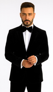Rossi Man LEO RM1575 Black Suit – Men’s Modern Sleek Fit Formalwear