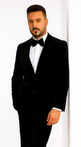 Rossi Man LEO RM1575 Black Suit – Men’s Modern Sleek Fit Formalwear