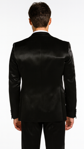 Rossi Man LEO RM1600 Men’s Slim Fit 3-Piece Black Suit –  Classic Formalwear for Events