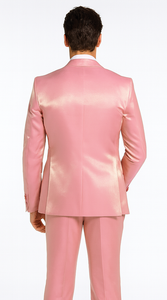 Rossi Man LEO RM1602 Men’s Slim Fit 3-Piece Pink Suit – Modern Classic Formalwear for Special Events