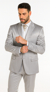 Rossi Man LEO RM1622 Men’s Slim Fit 3-Piece Off-White Designer Suit – Formalwear for Special Occasions