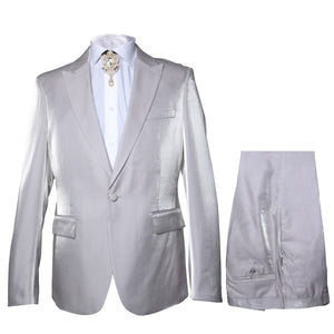 Rossi Man LEO RM1622 Men’s Slim Fit 3-Piece Off-White Designer Suit – Formalwear for Special Occasions