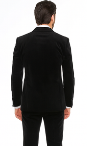 Rossi Man LEO RM1905 Men’s Slim Fit 3-Piece Black Designer Suit – Formalwear for Special Events