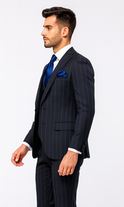 Rossi Man MAX RM1725 Navy Slim Fit 3-Piece Suit – Men’s Formalwear