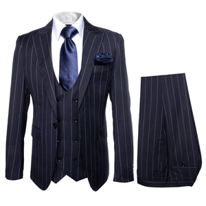 Rossi Man MAX RM1725 Navy Slim Fit 3-Piece Suit – Men’s Formalwear