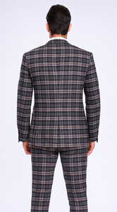 Rossi Man MAX RM1739 Black & Pink Slim Fit 3-Piece Suit – Men’s Formalwear