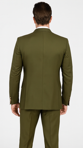 Rossi Man MAX RM1775 Olive Green Slim Fit 3-Piece Suit – Men’s Formalwear