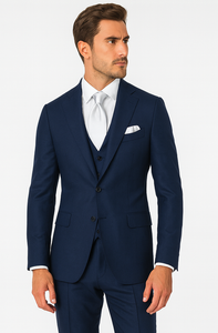 Rossi Man MAX RM1783 Slim Fit 3-Piece Blue Suit –  Men’s Formalwear