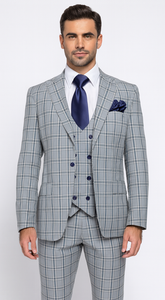 Rossi Man MAX RM1820 Slim Fit 3-Piece Suit – Men’s Formalwear