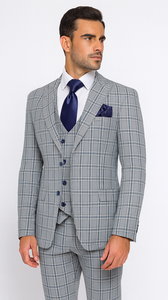 Rossi Man MAX RM1820 Slim Fit 3-Piece Suit – Men’s Formalwear