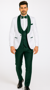 Rossi Man RM1482 – Men’s 3-Piece Tuxedo from the Smoking S Collection - Elegant Formalwear for Men