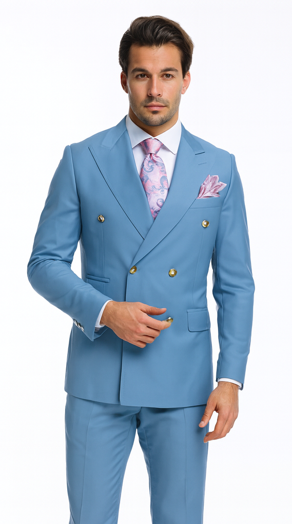 Rossi Man RM1771 – Sophisticated Milano Slim Fit Suit for Men - Modern Formalwear
