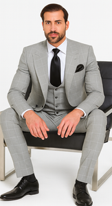 Rossi Man RM1851 Tom – Men’s Slim Fit 3 Piece Suit for Modern Elegance & Timeless Style