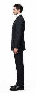 Rossiman Men’s Black Safari Walking Suit – Jacket & Trousers Set