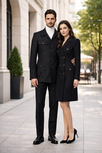 Rossiman Men’s Black Safari Walking Suit – Jacket & Trousers Set