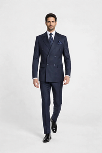 Rossiman Men’s Blue Slim Fit Suit | Modern Tailored Formalwear – Italian 3-Piece Elegant Suit for Men