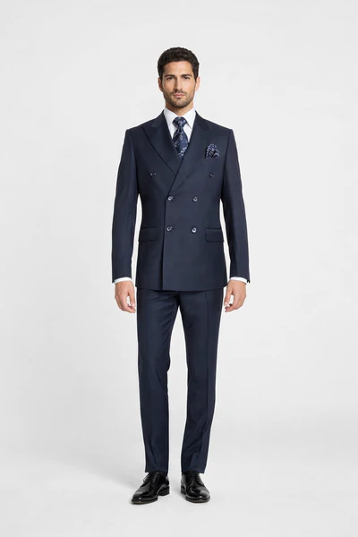 Rossiman Men’s Blue Slim Fit Suit | Modern Tailored Formalwear – Italian 3-Piece Elegant Suit for Men