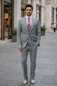 Rossiman Men’s Dress Suit | Timeless Classic Formal Suit for Men – Italian Tailored Luxury Slim Fit Design