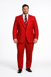 Rossiman Men’s Red Slim Fit Suit | Stylish Double-Breasted Jacket – Italian Tailored 3-Piece Luxury Suit for Men