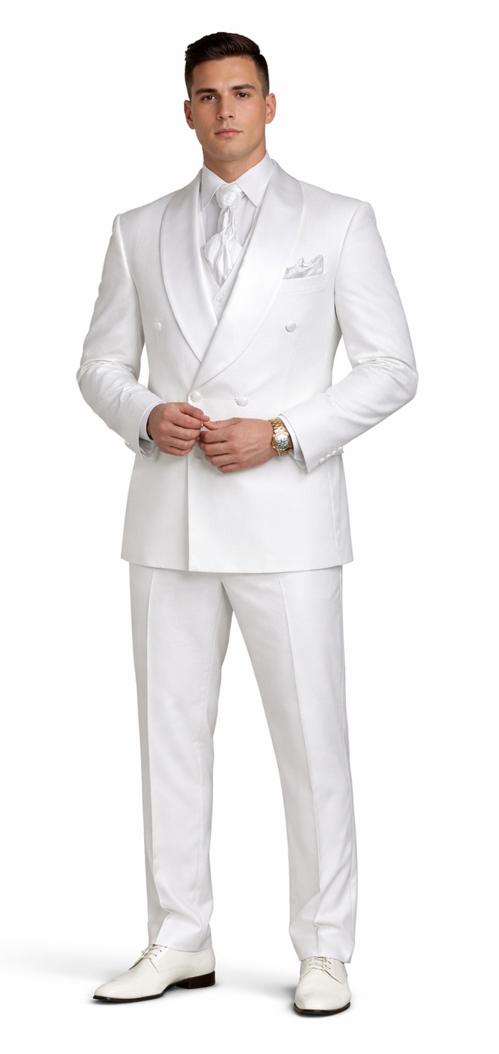 Rossiman Rossi Men’s Dress Suit | Classic Tailored Formalwear – Italian Slim Fit Luxury Suit for Men