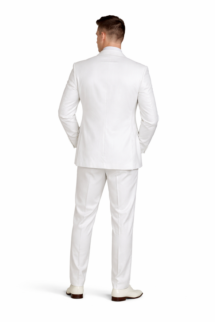 Rossiman Rossi Men’s Dress Suit | Classic Tailored Formalwear – Italian Slim Fit Luxury Suit for Men