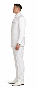 Rossiman Rossi Men’s Dress Suit | Classic Tailored Formalwear – Italian Slim Fit Luxury Suit for Men