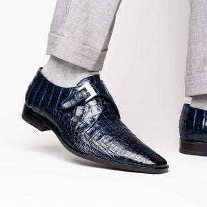 Marco_Di_Milano Rovigo: Navy Leather Dress Shoe