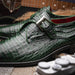 Marco_Di_Milano Rovigo - Forest Green Leather Loafer
