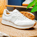 Zelli Roxi Italian Suede and Calfskin Luxury Sneaker in White