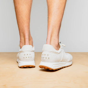 Zelli Roxi Italian Suede and Calfskin Luxury Sneaker in White