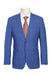 Royal Blue English Laundry Notch Suit: Slim Fit Winpane Plaid - Elegant Mensattire