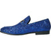 Royal Blue Tuxedo Buckle Loafer | Bravo Menswear | Glittering Sequin Finish - USA Men's Outlet