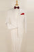 "Royal Diamond Men's White 2-Button Poplin Pleated Tuxedo Pants" - USA Men's Outlet