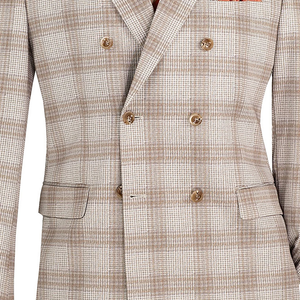 Men Regular-Fit Windowpane Blazer Jacket