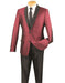 Mens 2 button Polka Dot Shawl Lapel Tuxedo in Burgundy - Men's Tuxedo USA
