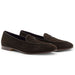 Zelli Sueded Goatskin Loafer with Crocodile Vamp in Nicotine