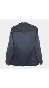 Mens Cowboy Blazer - Western Jacket in Color "Navy Blue" Ultra Slim Fitted (Buy 1 Size UP)