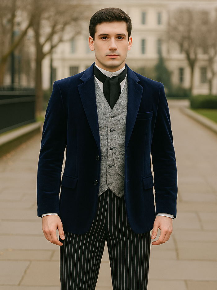 Sapphire Velvet Roderick Smoking Jacket – Men's Evening Wear