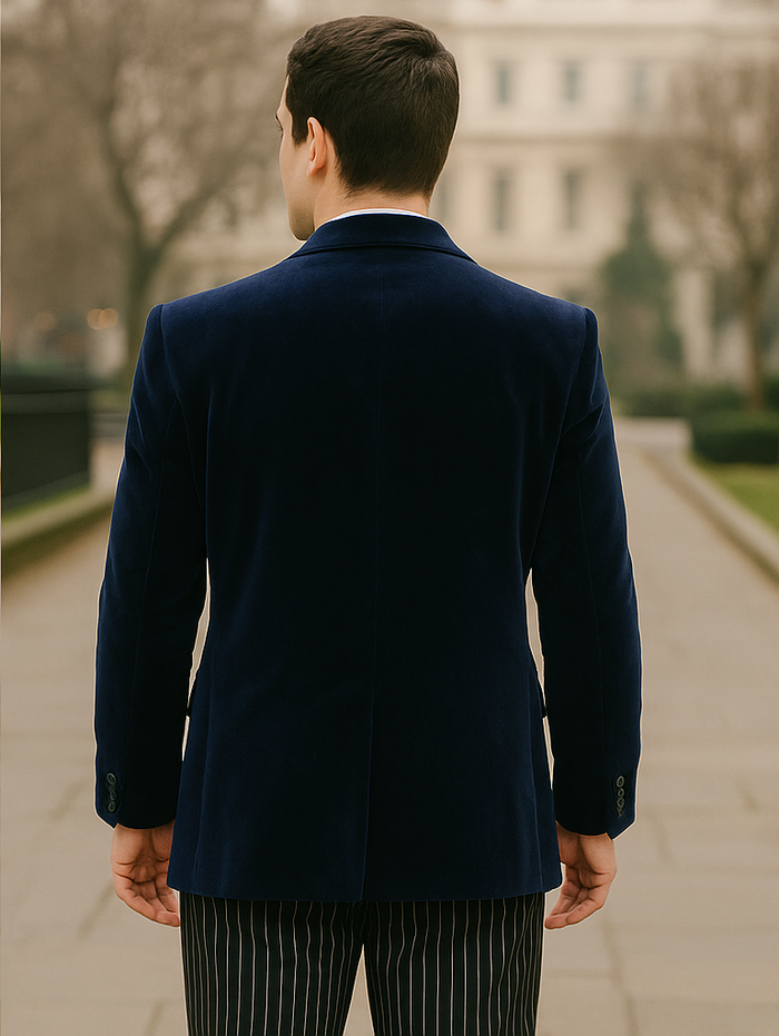 Sapphire Velvet Roderick Smoking Jacket – Men's Evening Wear